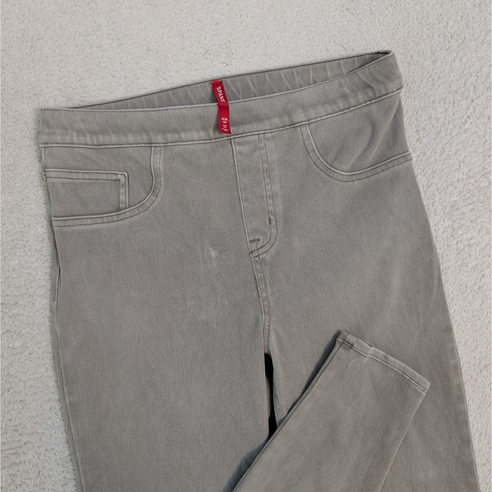 Spanx Gray Pull On‎ Skinny Jeans Women's Medium 29x26" Stretchy